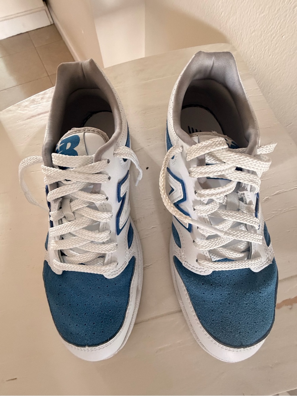 Blue & White New Balance 480s